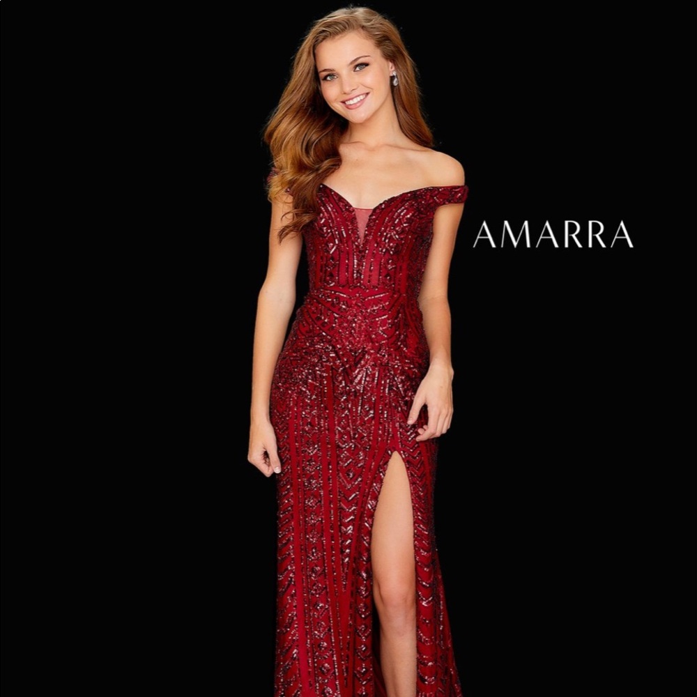 Amarra Couture NWT wine sz 6 #20128